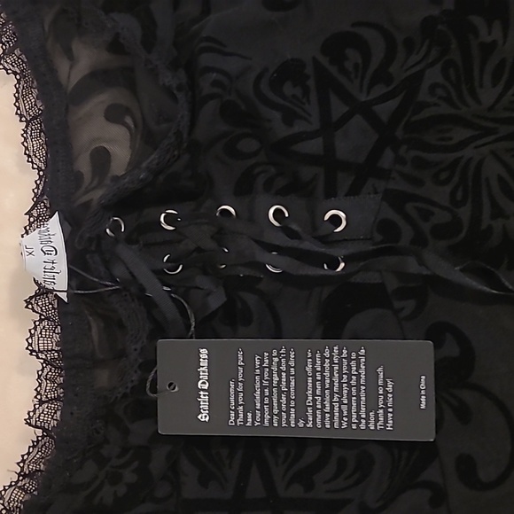 NWT Scarlet Darkness Top Off the Shoulder Floral Print Short Sleeve Top XL 16-18 - Picture 8 of 8